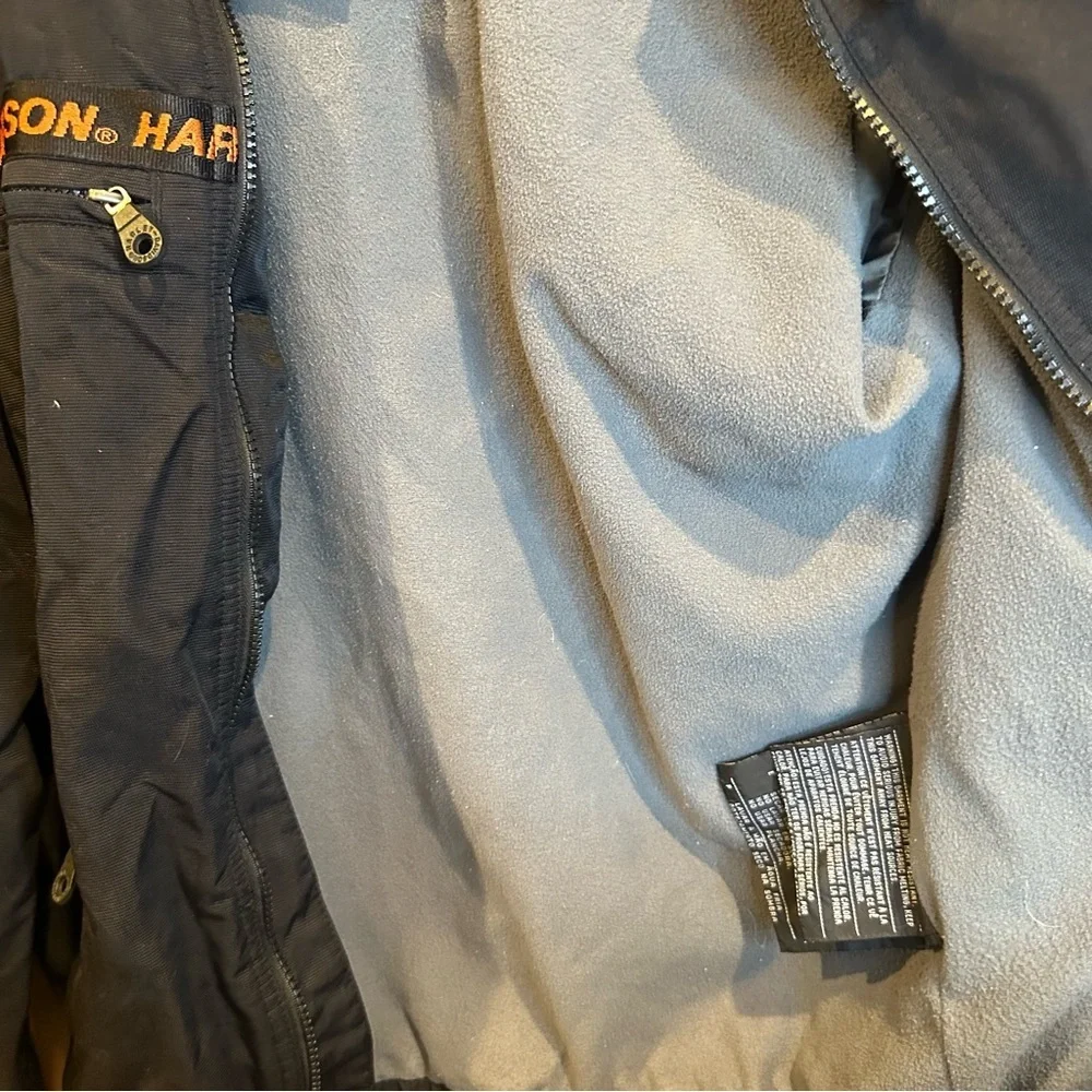 Harley-Davidson Black Jacket with Orange Accents